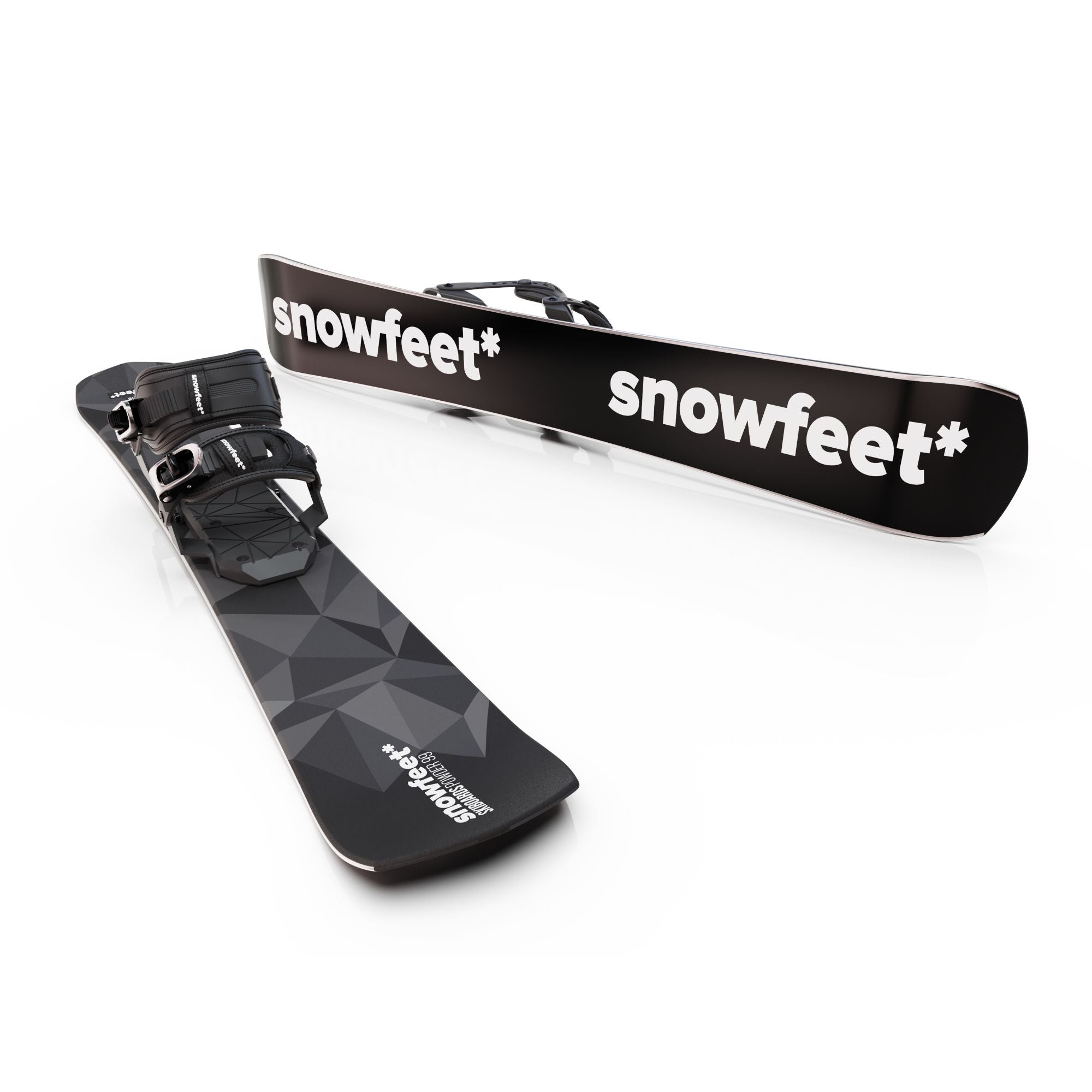 Snowfeet* POWDER Skiblades | 99 CM | Skiboards Snowblades Short Skis