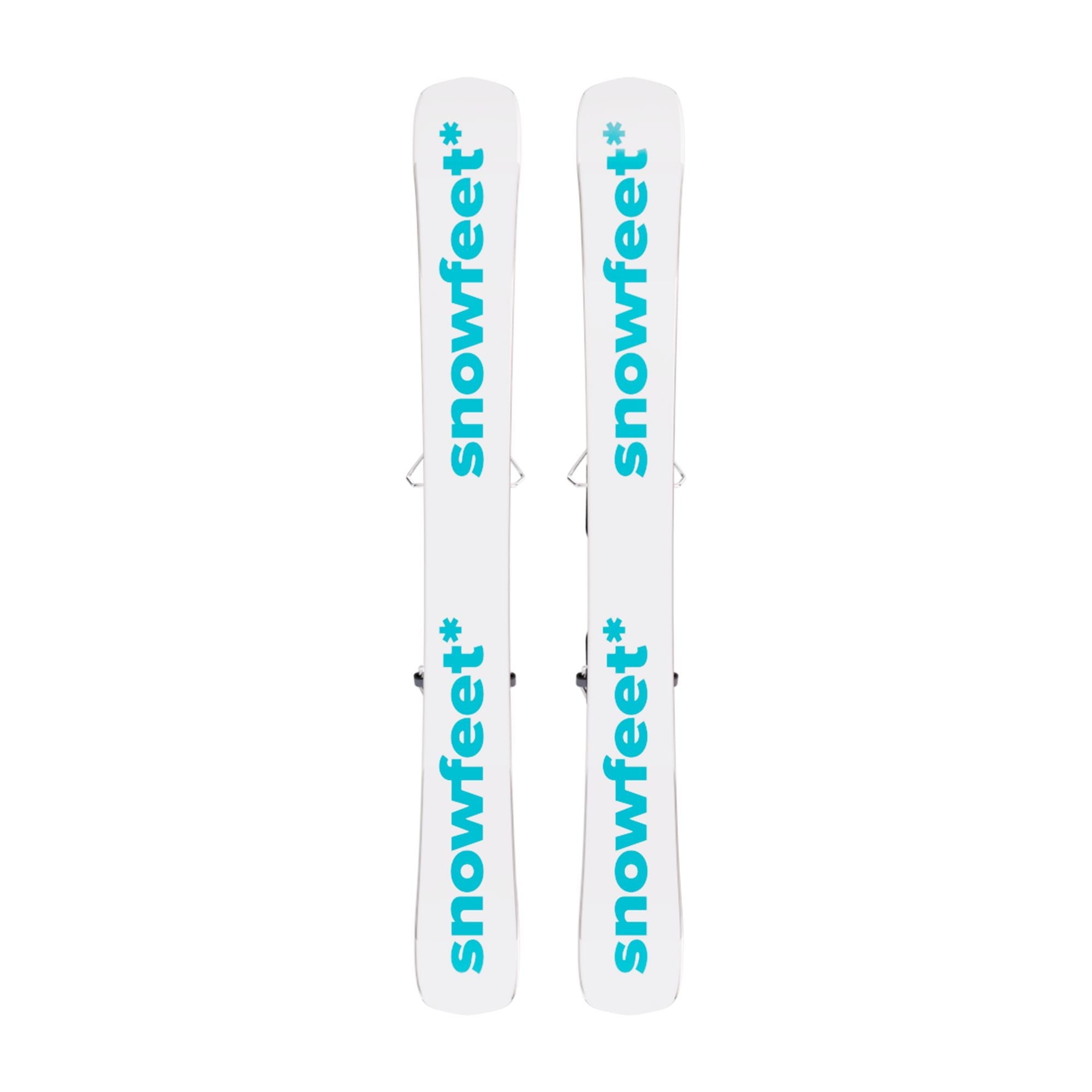 skiboards snowblades short ski 99 snowfeet mini little ski skiblades for ski with ski boot bindings blue turquoise
