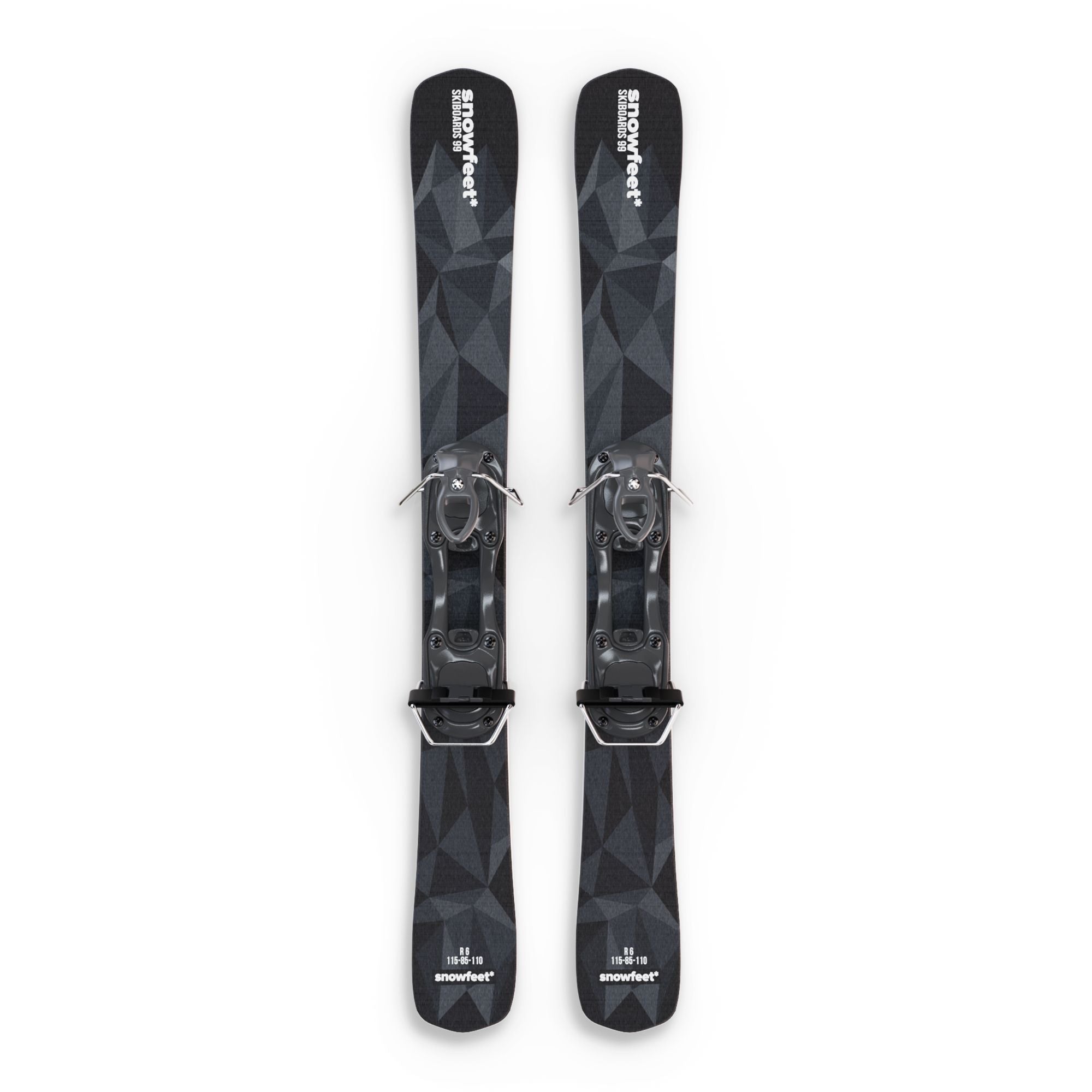 skiboards snowblades short ski 99 snowfeet mini little ski skiblades for ski with ski boot bindings black