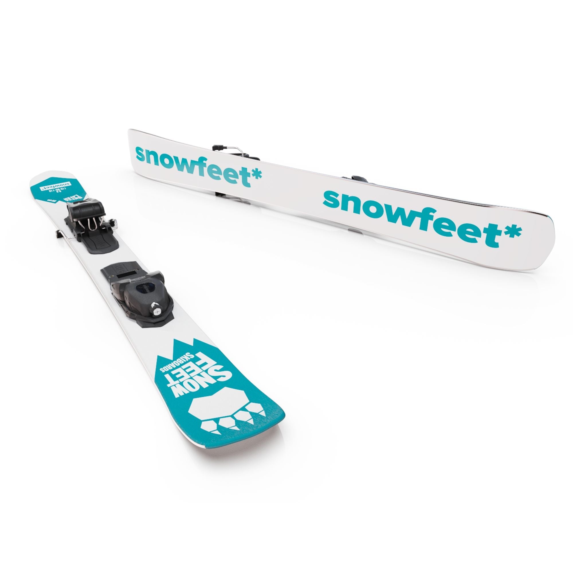 skiboards snowblades short ski 99 snowfeet mini little ski skiblades for ski with ski boot bindings black