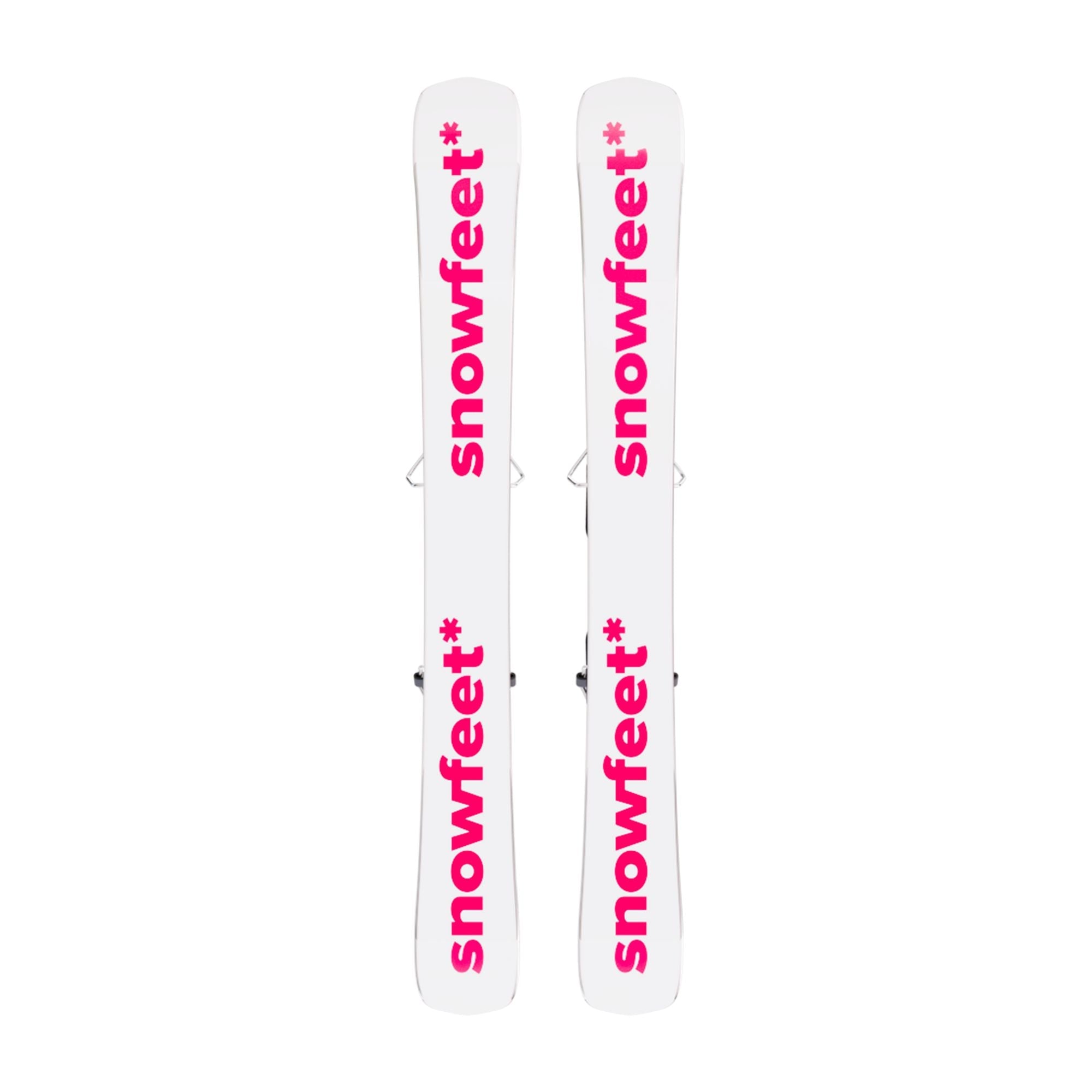 skiboards snowblades short ski 99 snowfeet mini little ski skiblades for ski with ski boot bindings pink