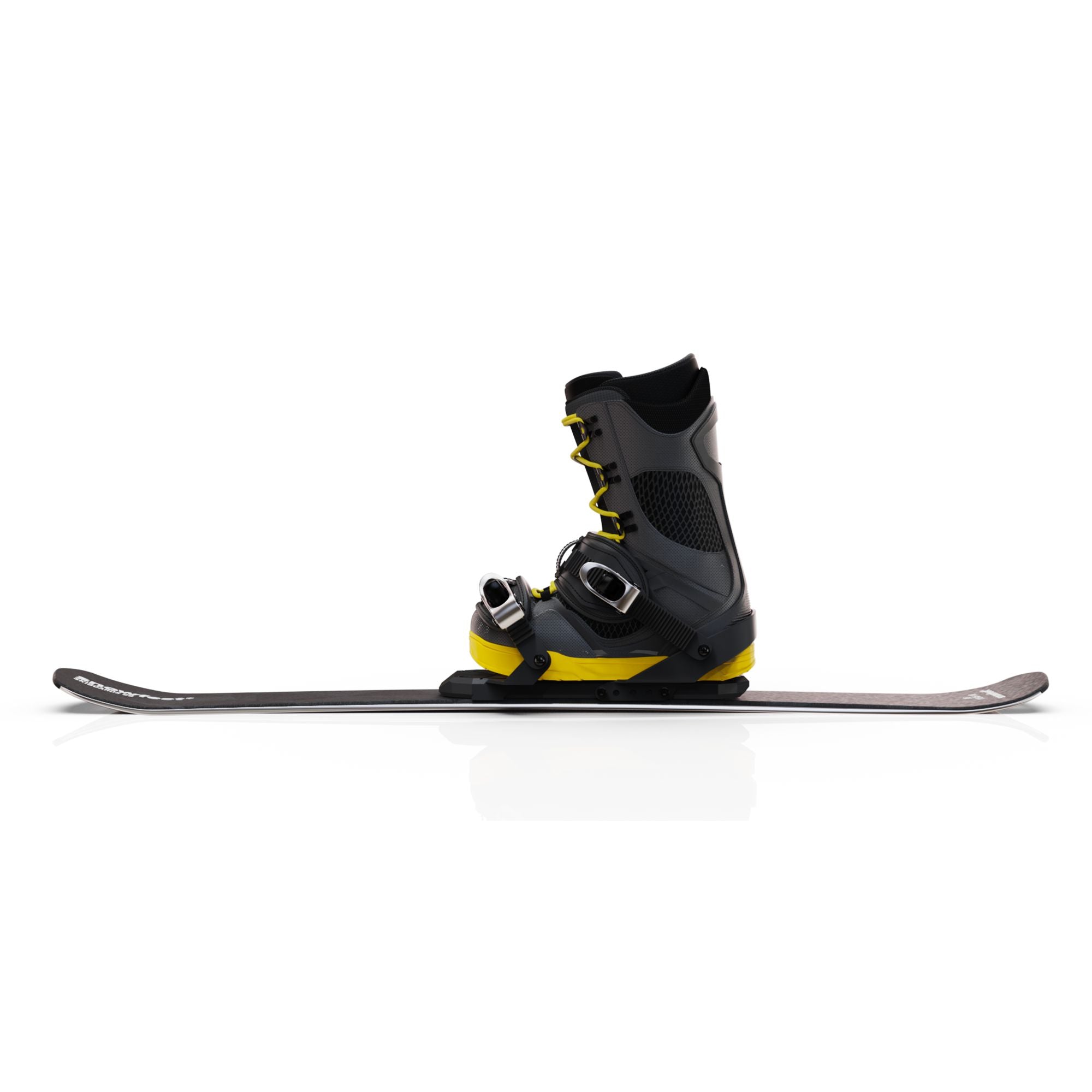 skiboards snowblades short ski 99 snowfeet mini little ski skiblades for snowboard boot with snowboard boot bindings black