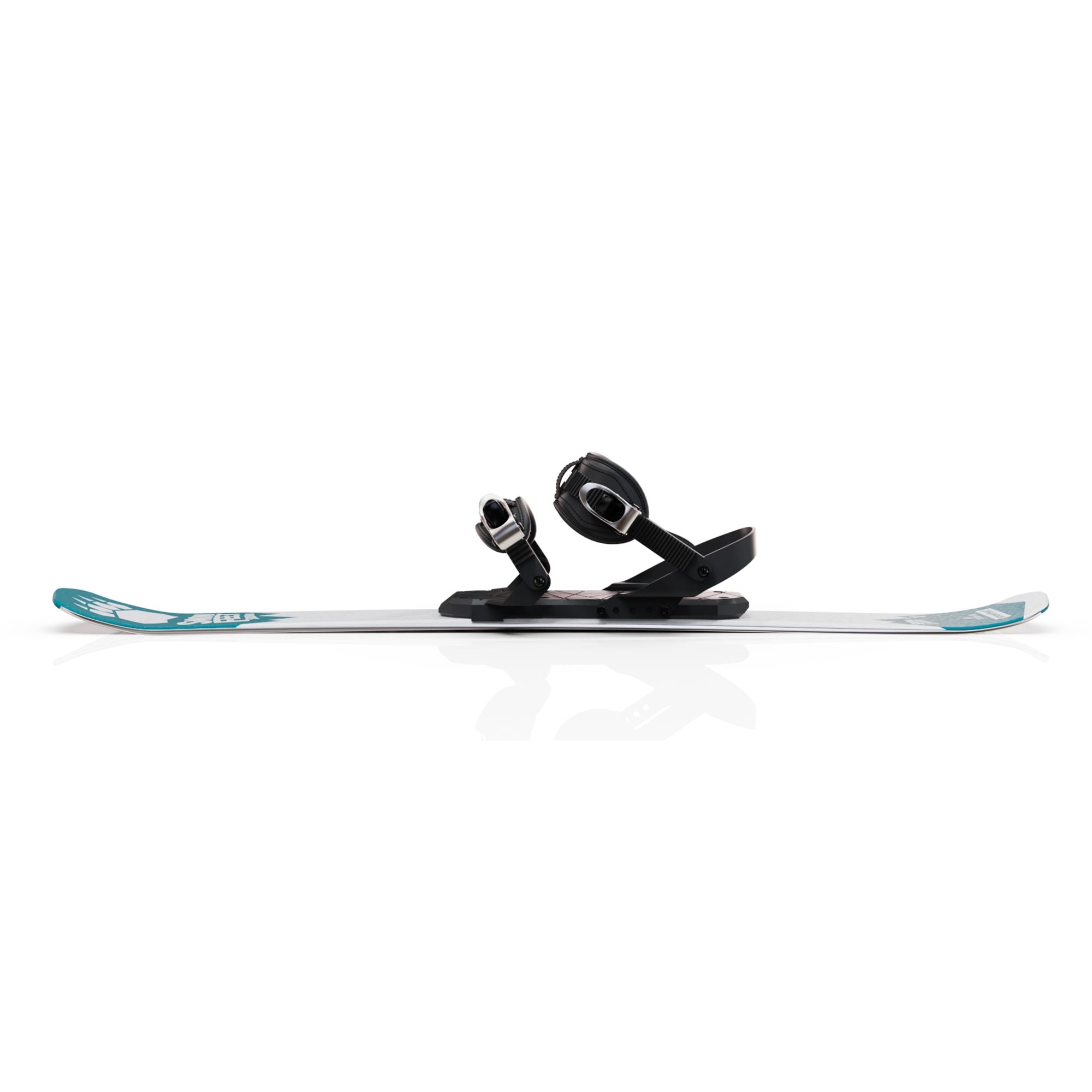 skiboards snowblades short ski 99 snowfeet mini little ski skiblades for snowboard boot with snowboard boot bindings blue turquoise