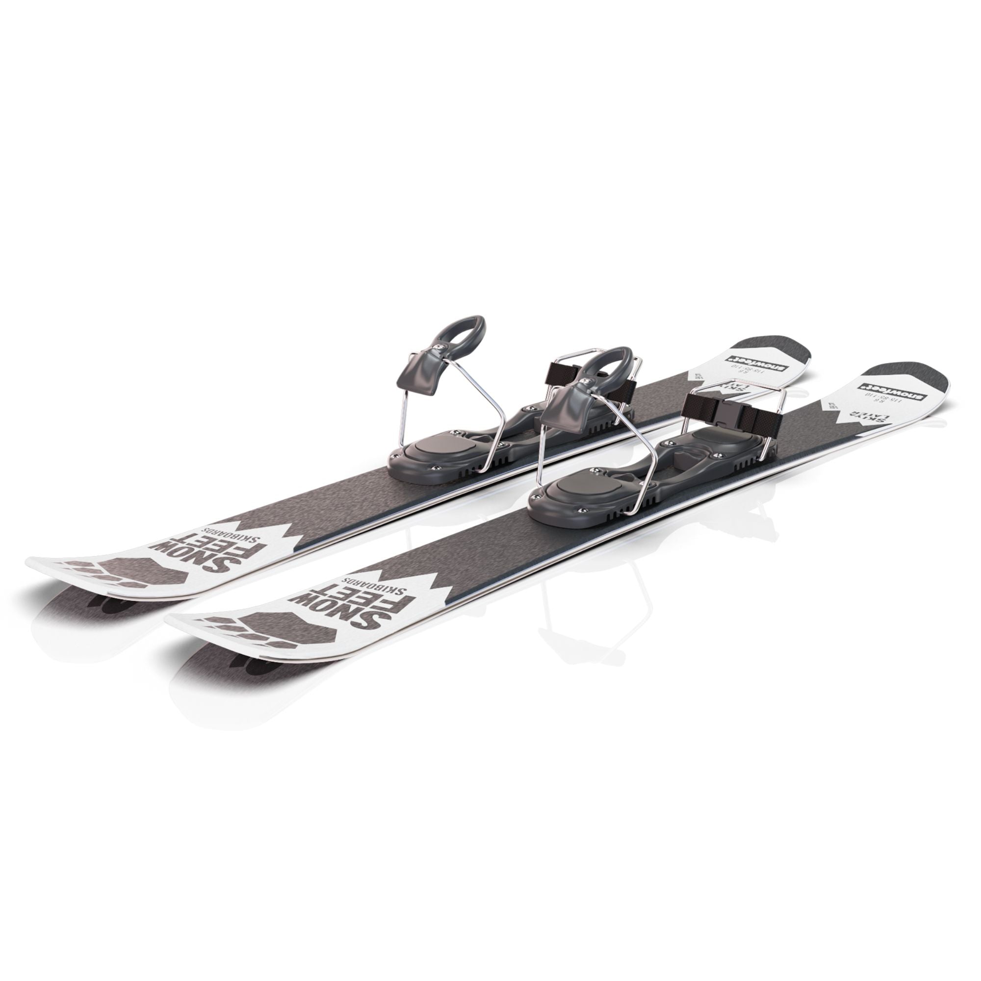 skiboards snowblades short ski 99 snowfeet mini little ski skiblades for ski with ski boot bindings white