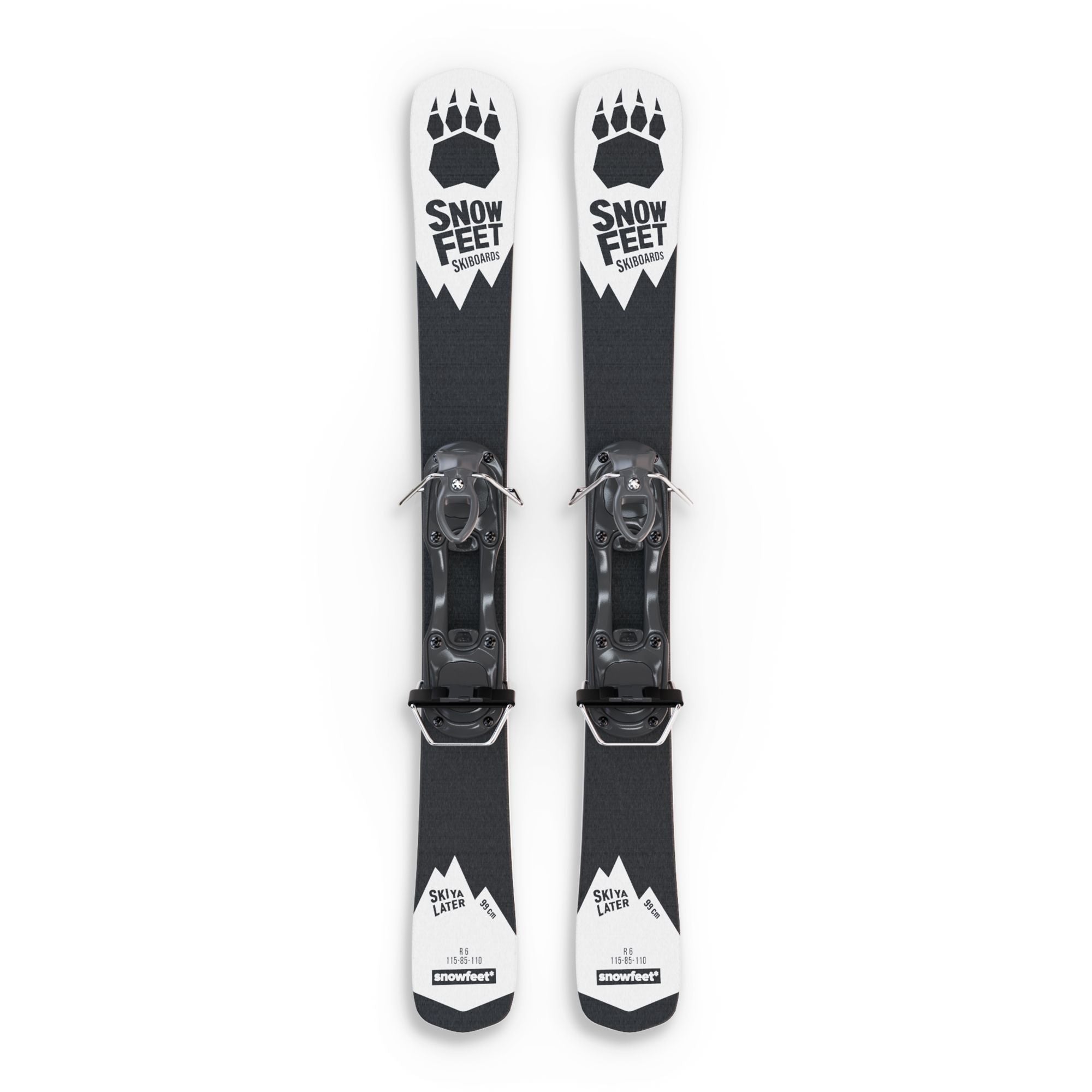 skiboards snowblades short ski 99 snowfeet mini little ski skiblades for ski with ski boot bindings white