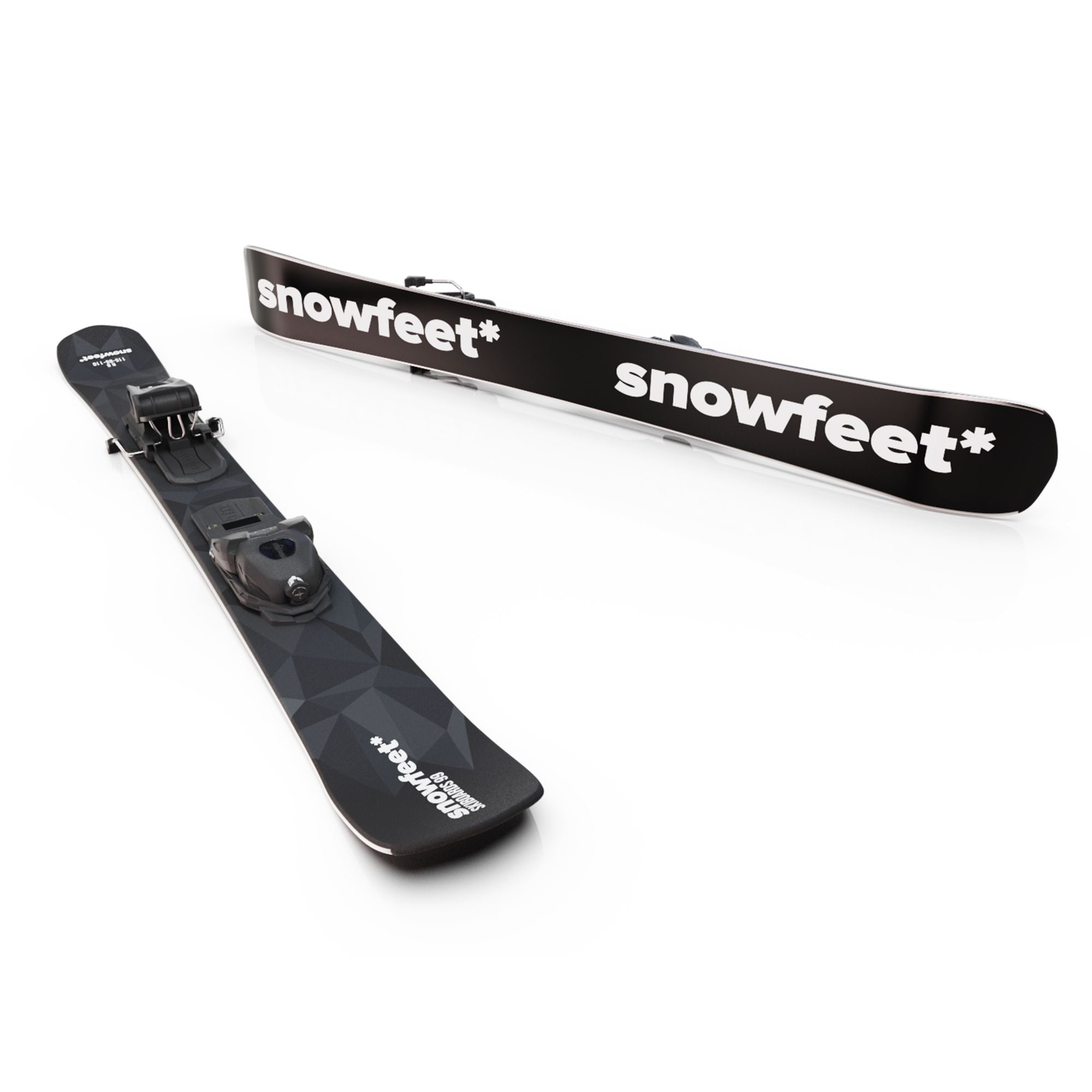 skiboards snowblades short ski 99 snowfeet mini little ski skiblades for ski with ski boot bindings black