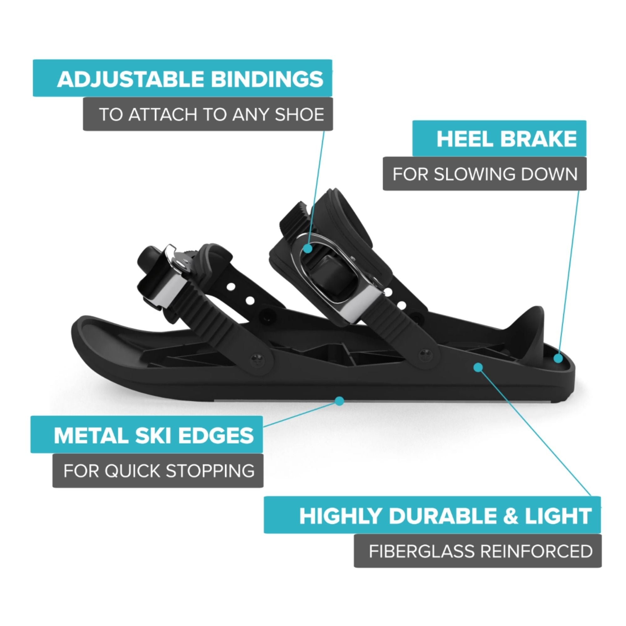 snowfeet x mini ski skates for snow snowskates short ski
