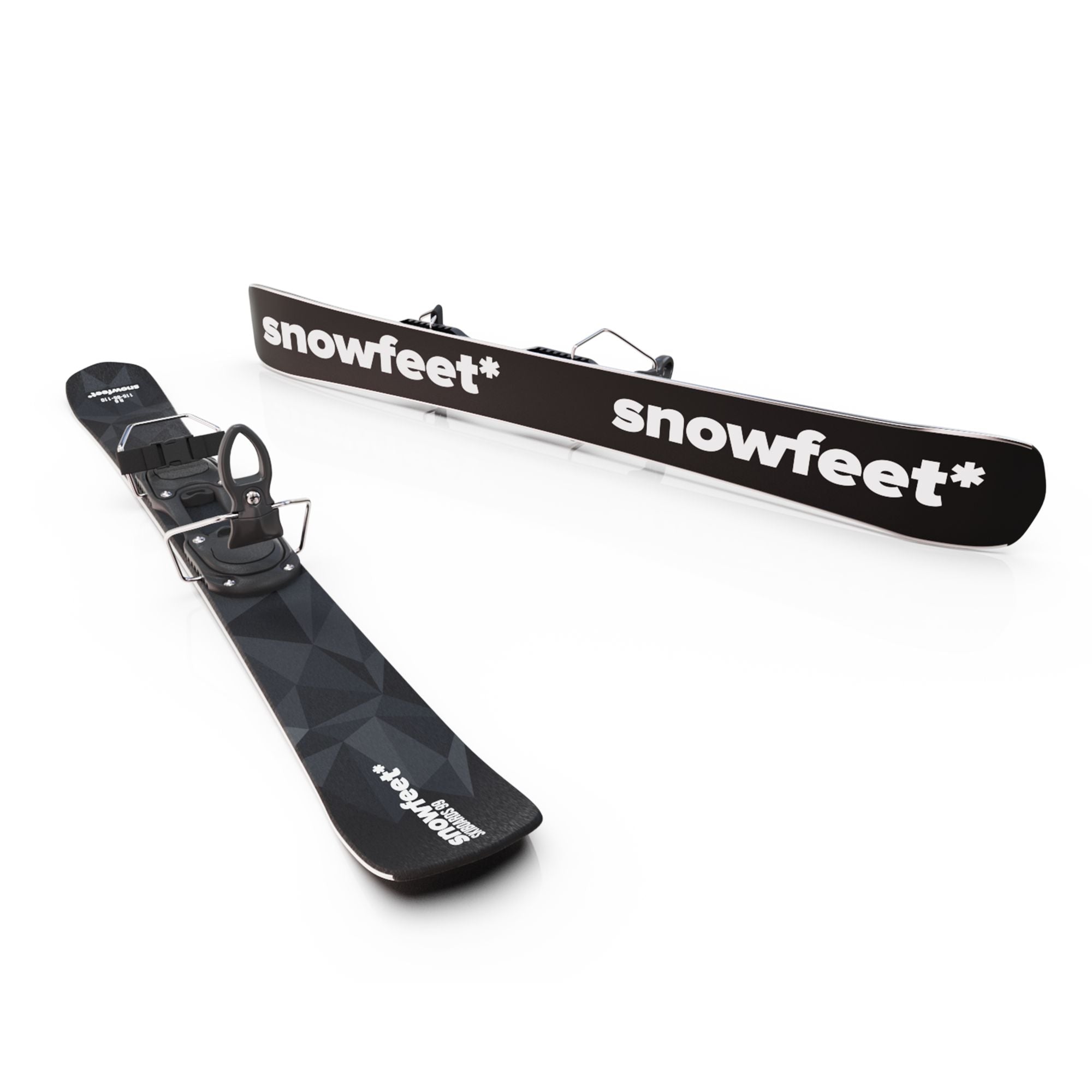 skiboards snowblades short ski 99 snowfeet mini little ski skiblades for ski with ski boot bindings black