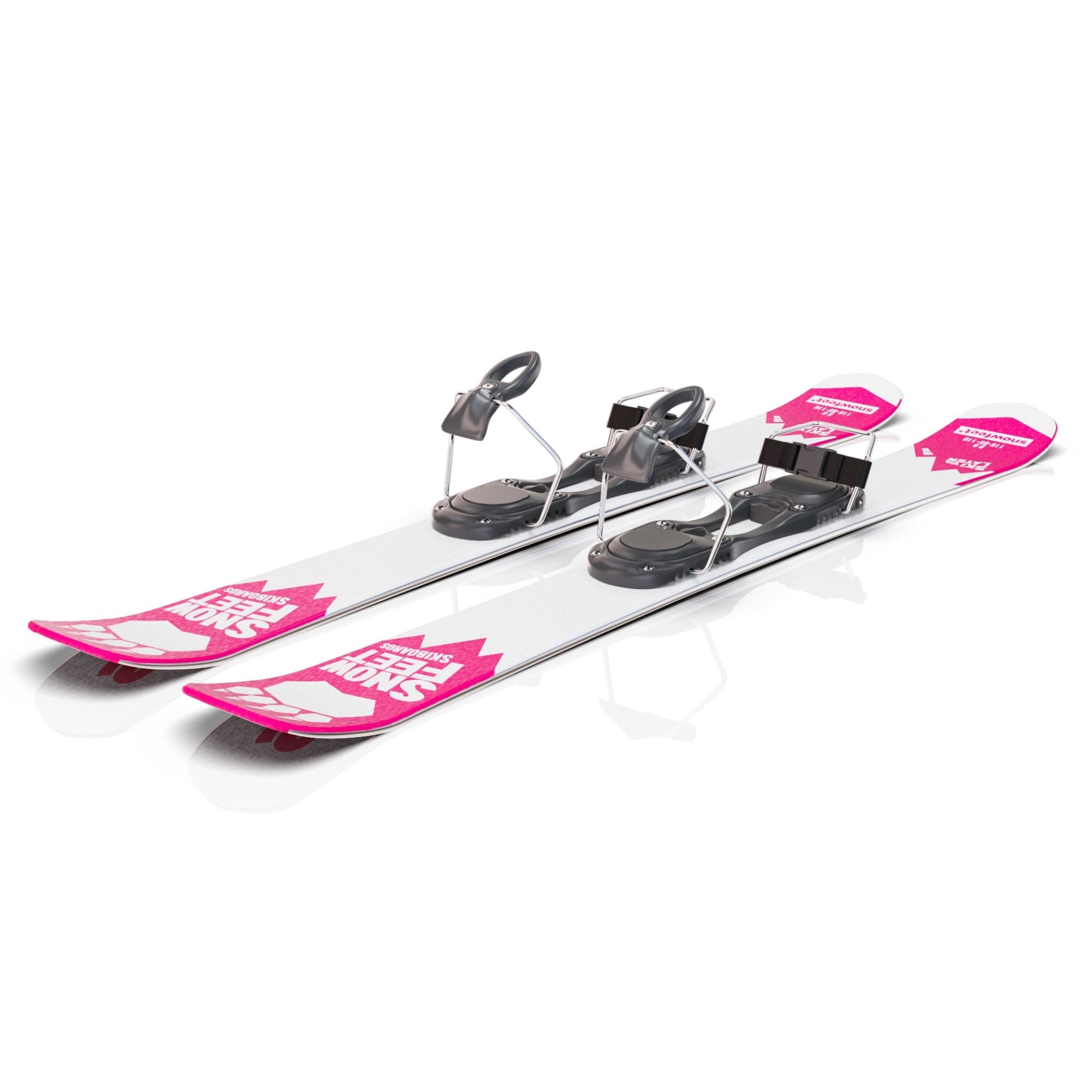skiboards snowblades short ski 99 snowfeet mini little ski skiblades for ski with ski boot bindings pink
