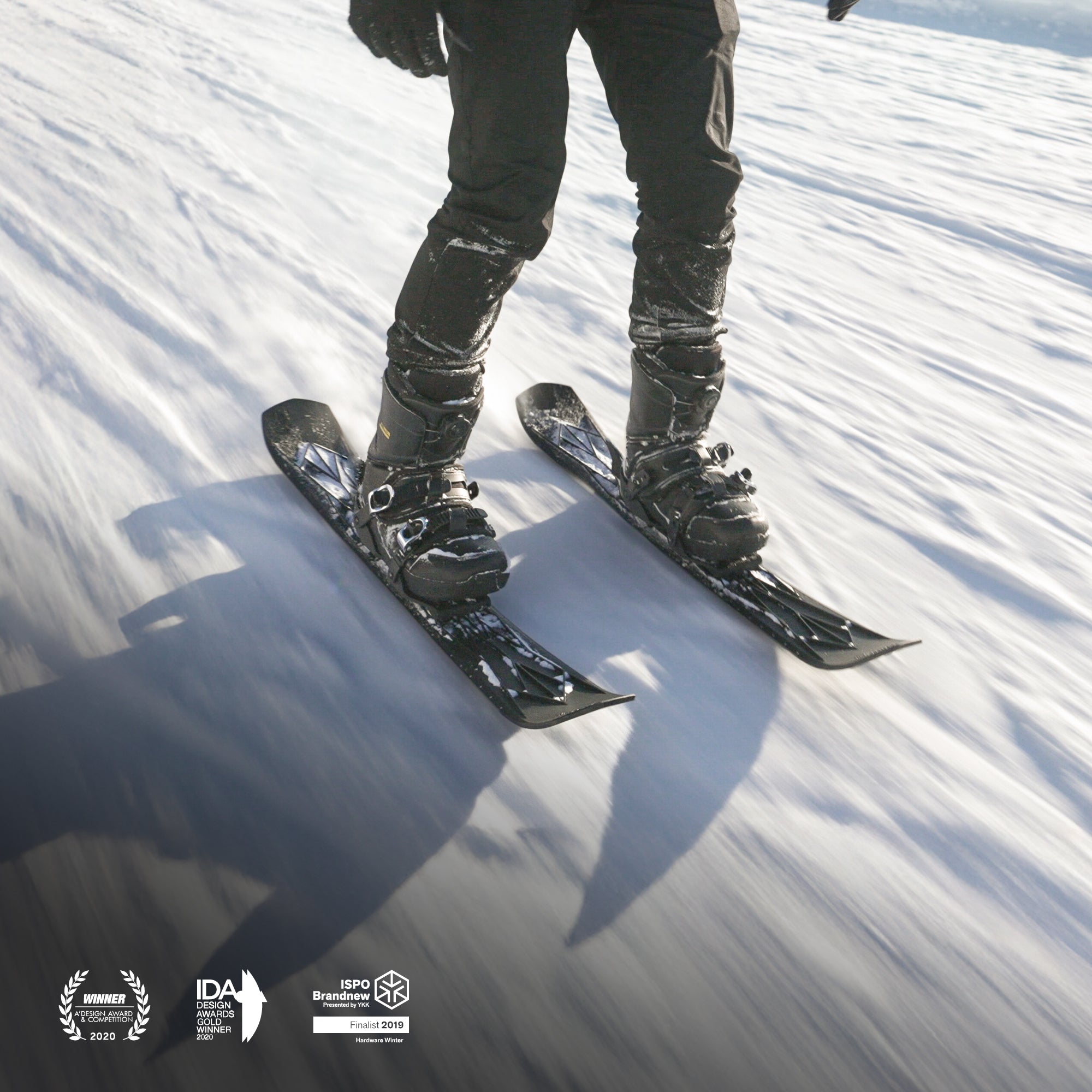 Skiblades Snowfeet* 100 CM | Skiblades | Snowblades Skiboards Short Skis | Lightweight Flex Core - snowfeet*