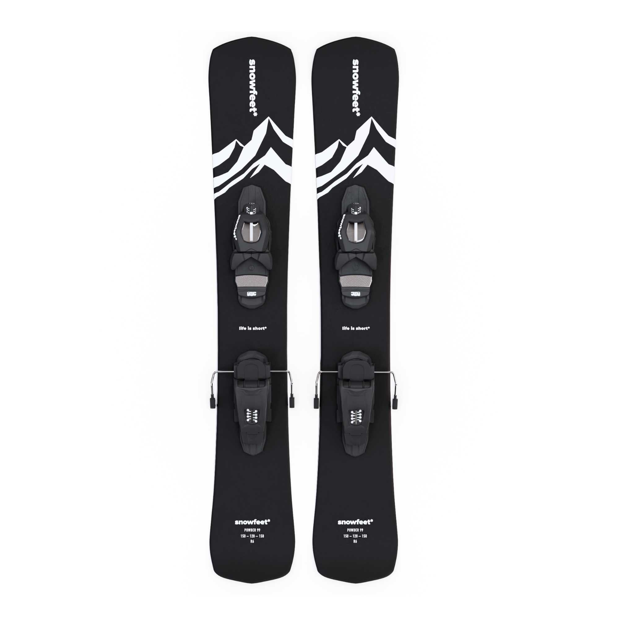 Skiblades Snowfeet* POWDER Skiblades | 99 CM | Skiboards Snowblades Short Skis - snowfeet* profi binding