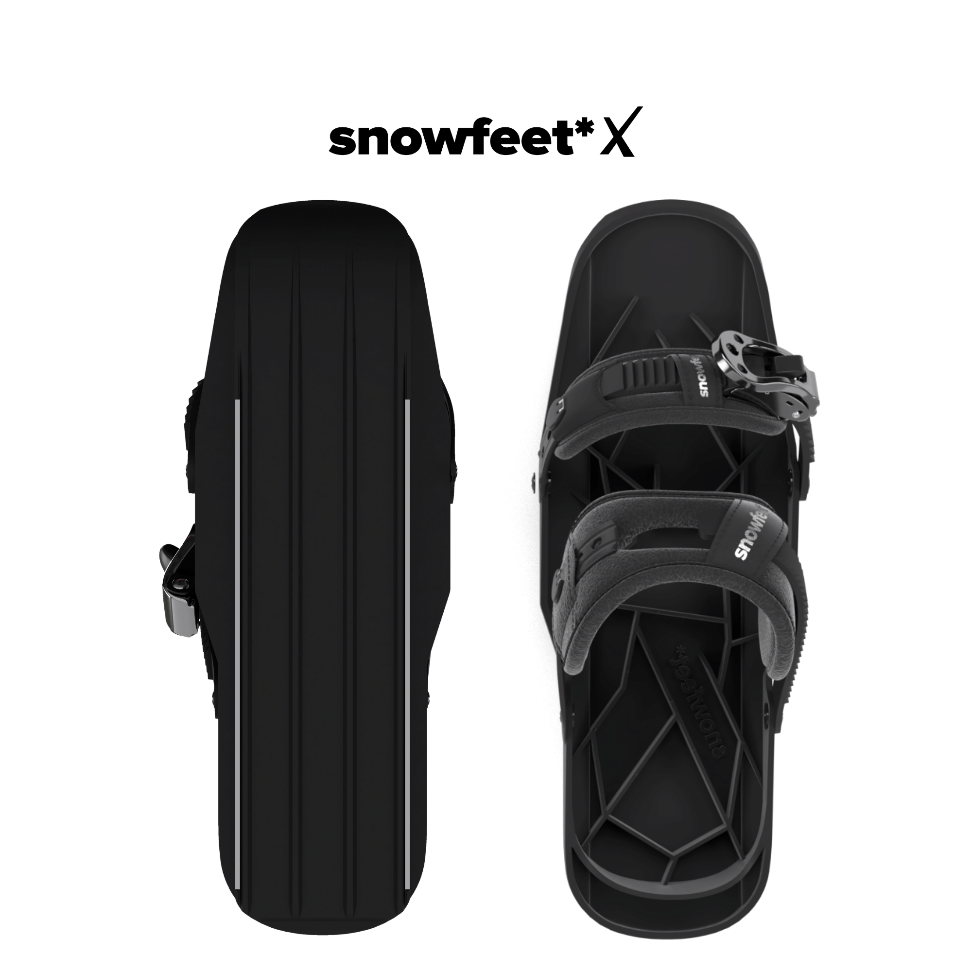snowfeet x mini ski skates for snow snowskates short ski