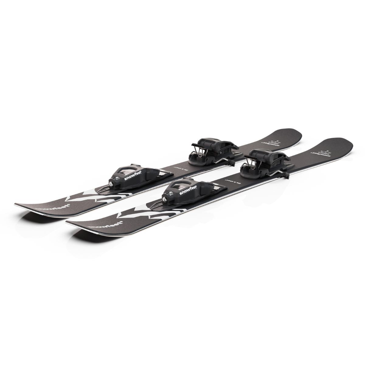 skiboards snowblades short ski 99 snowfeet mini little ski skiblades for ski with pro ski boot bindings mountain black