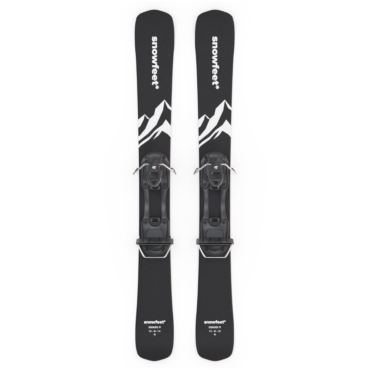 skiboards snowblades short ski 99 snowfeet mini little ski skiblades for ski with ski boot bindings mountain black