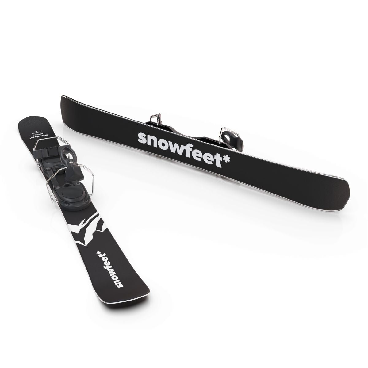 skiboards snowblades short ski 99 snowfeet mini little ski skiblades for ski with ski boot bindings mountain black