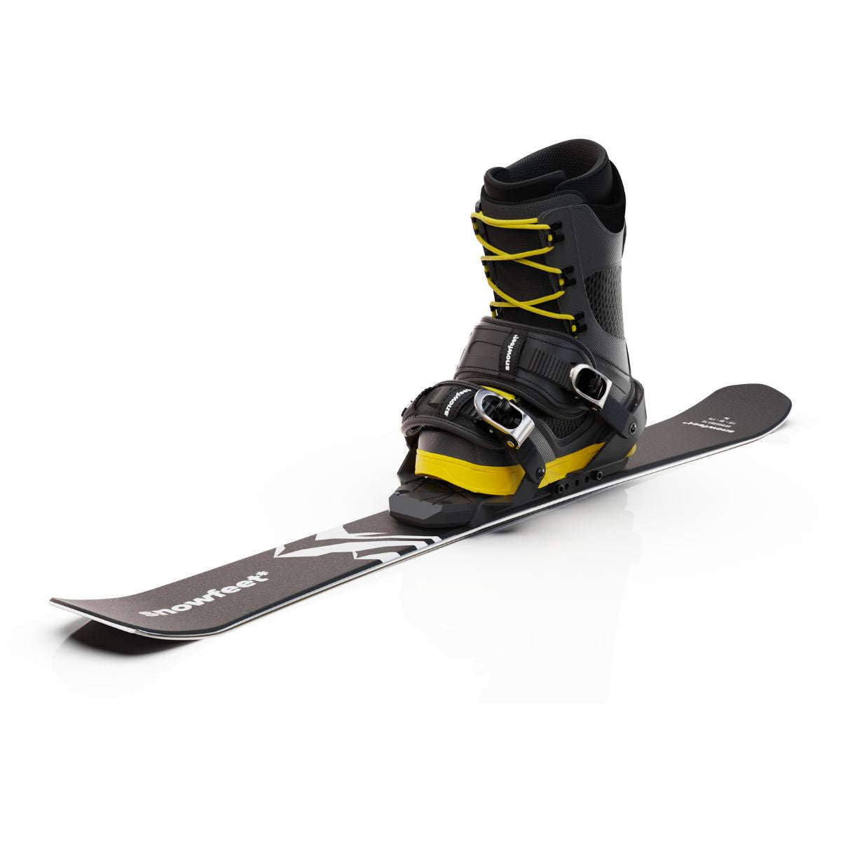 skiboards snowblades short ski 99 snowfeet mini little ski skiblades for snowboard with snowboard boot bindings mountain black