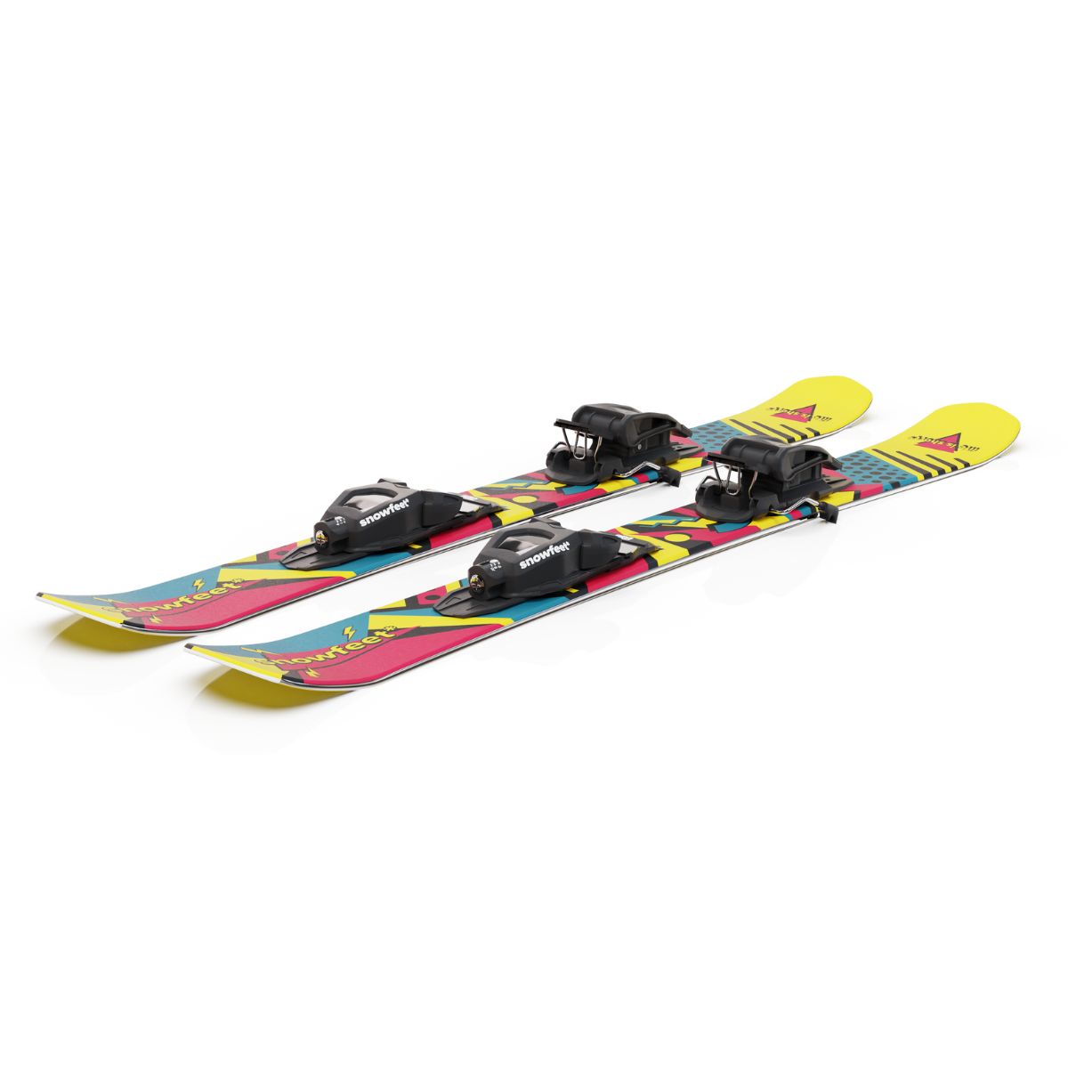 skiboards snowblades short ski 99 snowfeet mini little ski skiblades for ski with pro ski boot bindings retro