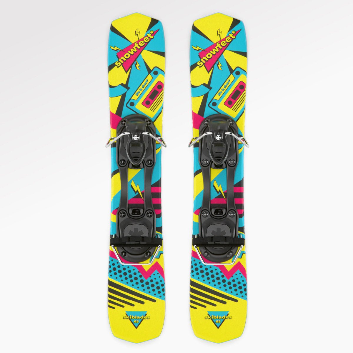 Snowfeet* Skiblades | 65 CM | Skiboards Snowblades Short Mini Skis