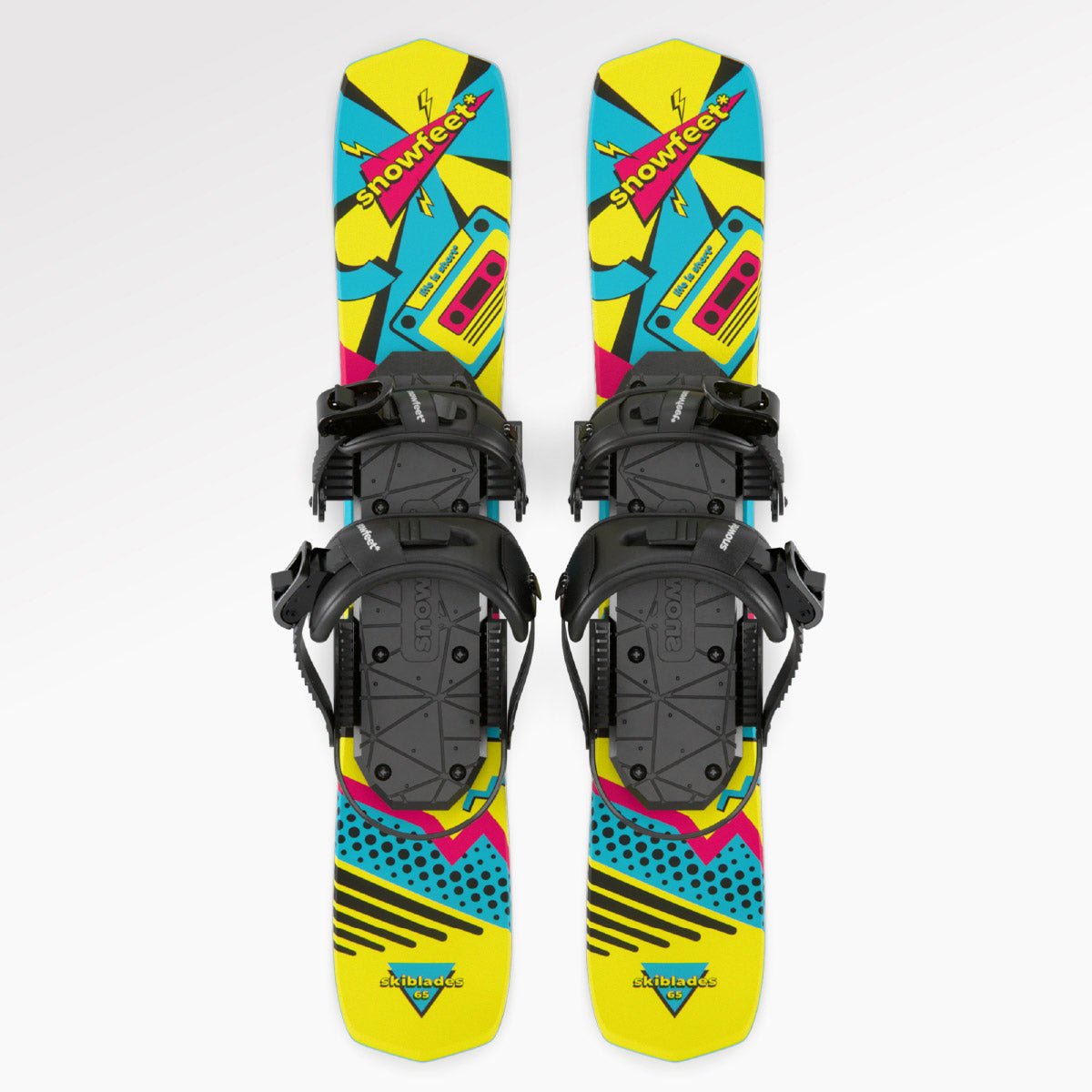 Snowfeet* Skiblades | 65 CM | Skiboards Snowblades Short Mini Skis
