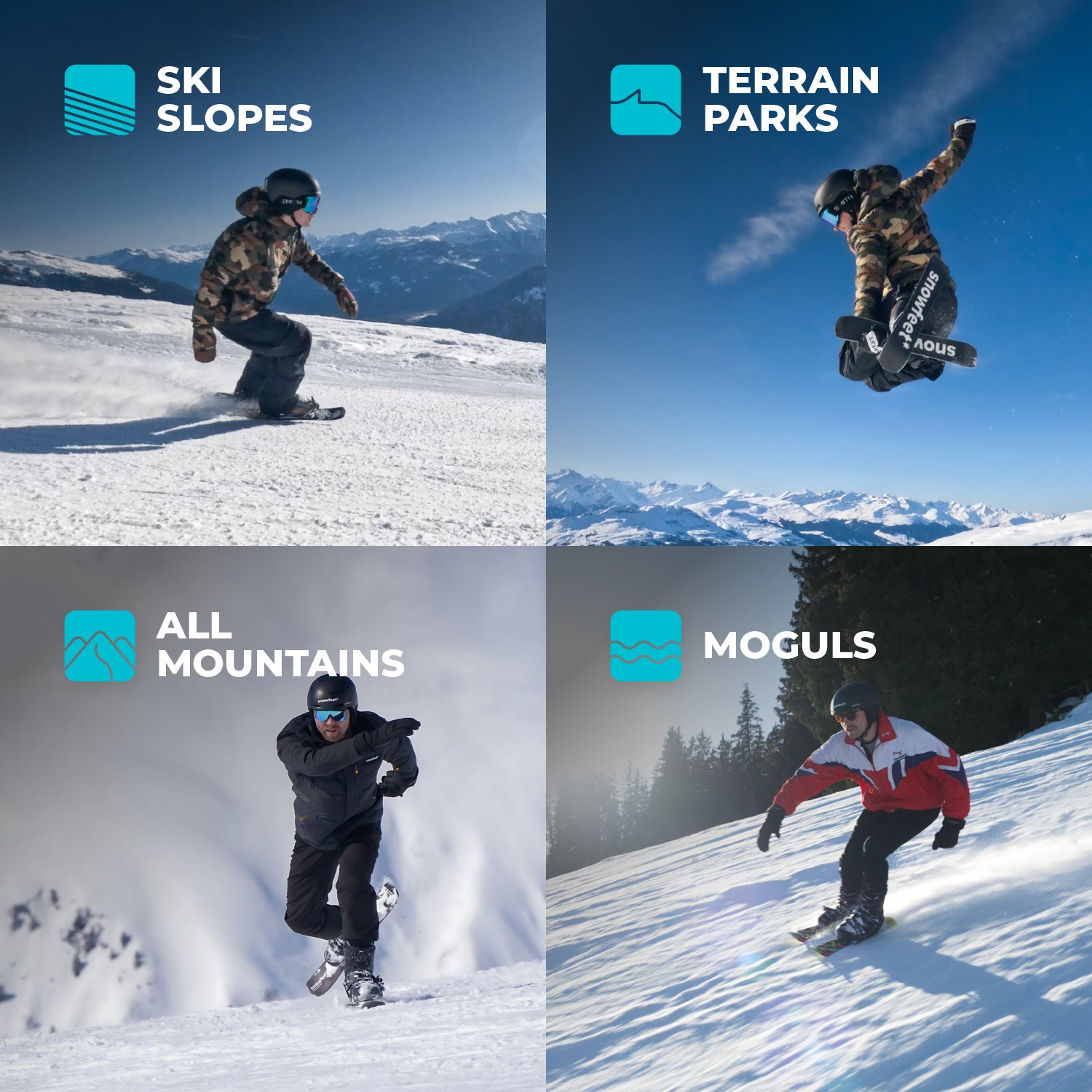 Snowfeet* Skiblades | 65 CM | Skiboards Snowblades Short Mini Skis