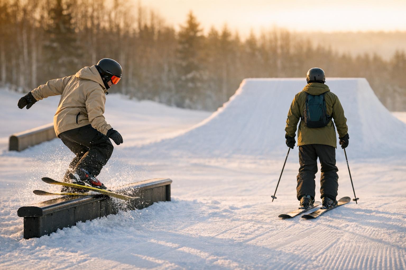 Short Skis vs. Long Skis for Snow Parks