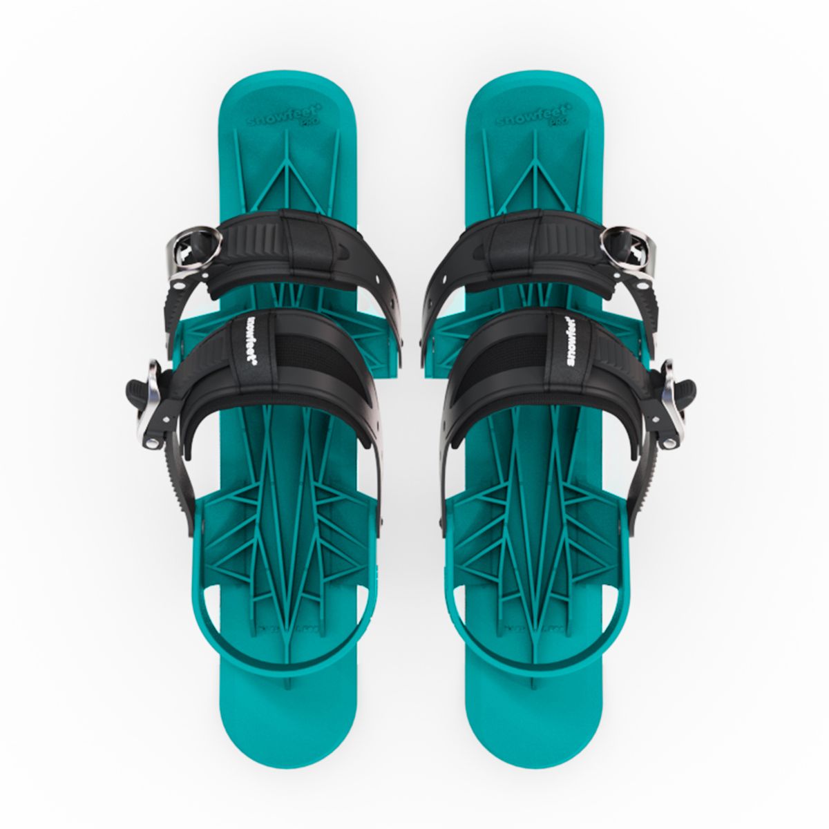  snowfeet pro mini ski skates for snow snowskates skiskates skating ski short ski mini skiskate for snow snowfeet new model best model #color_turquoise