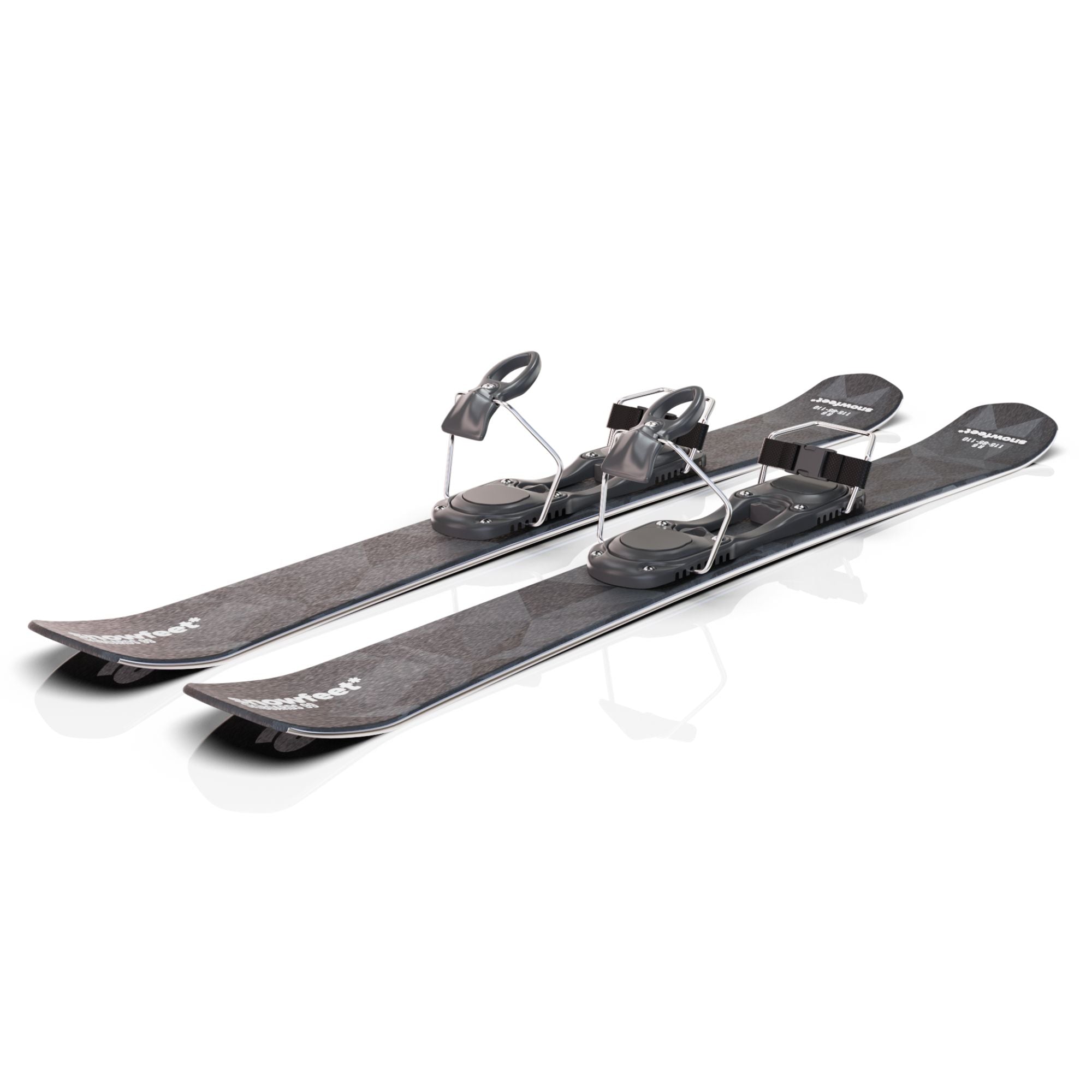 skiboards snowblades short ski 99 snowfeet mini little ski skiblades for ski with ski boot bindings black