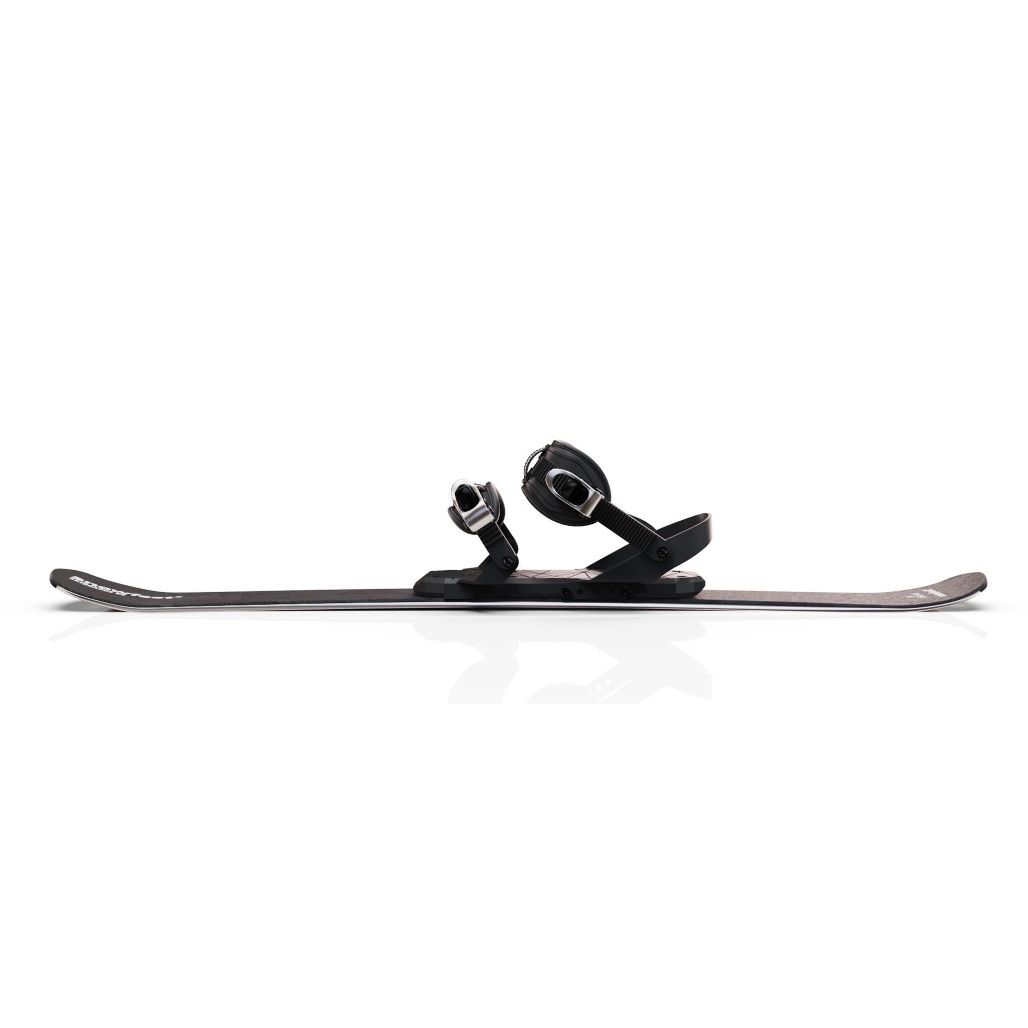 skiboards snowblades short ski 99 snowfeet mini little ski skiblades for snowboard boot with snowboard boot bindings black