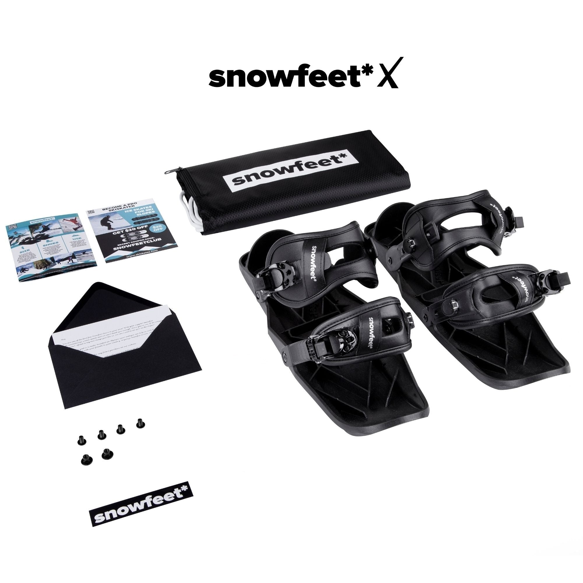 snowfeet skiskates mini ski short ski skates for snow snowskates