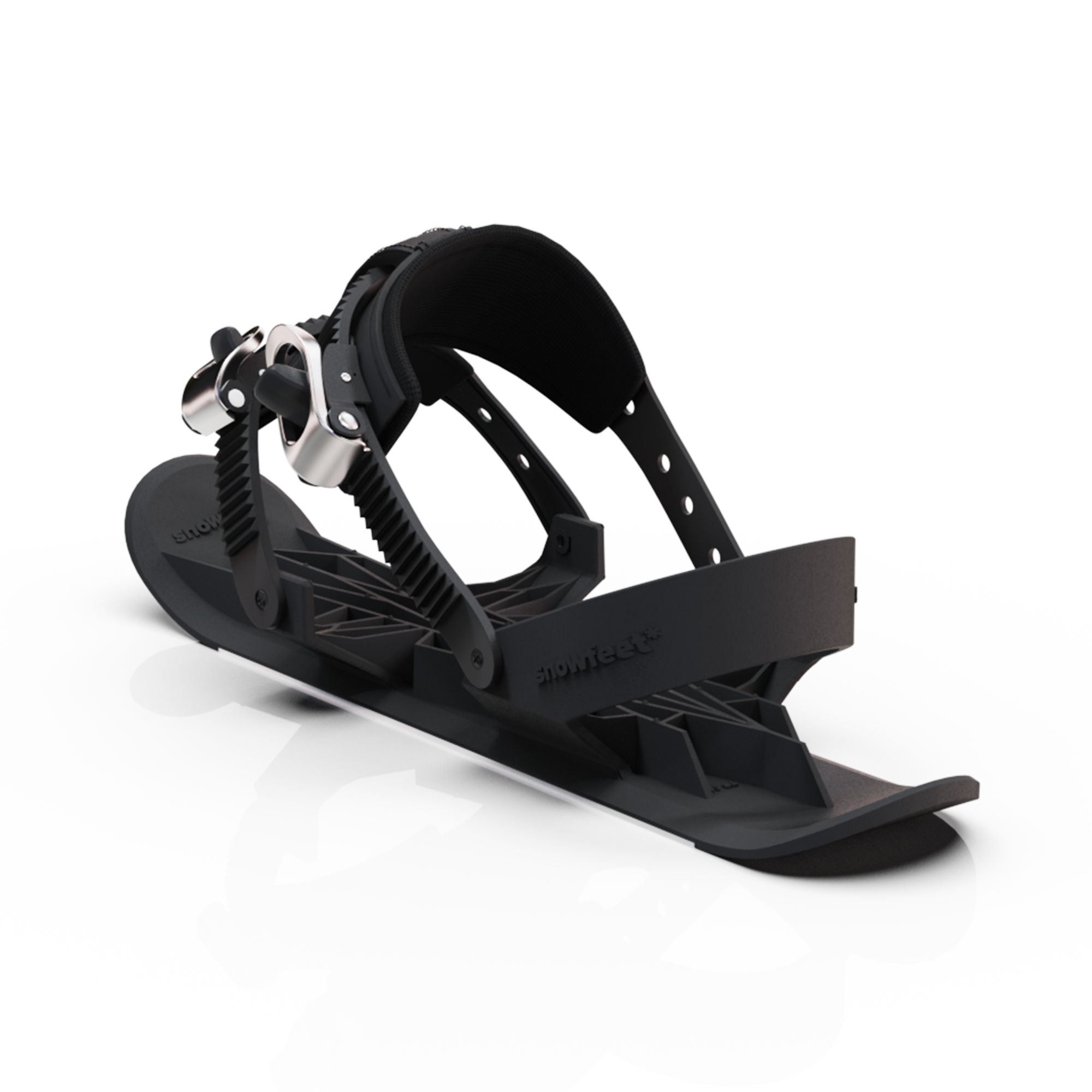 snowfeet pro mini ski skates for snow snowskates skiskates skating ski short ski mini skiskate for snow snowfeet new model best model #color_black