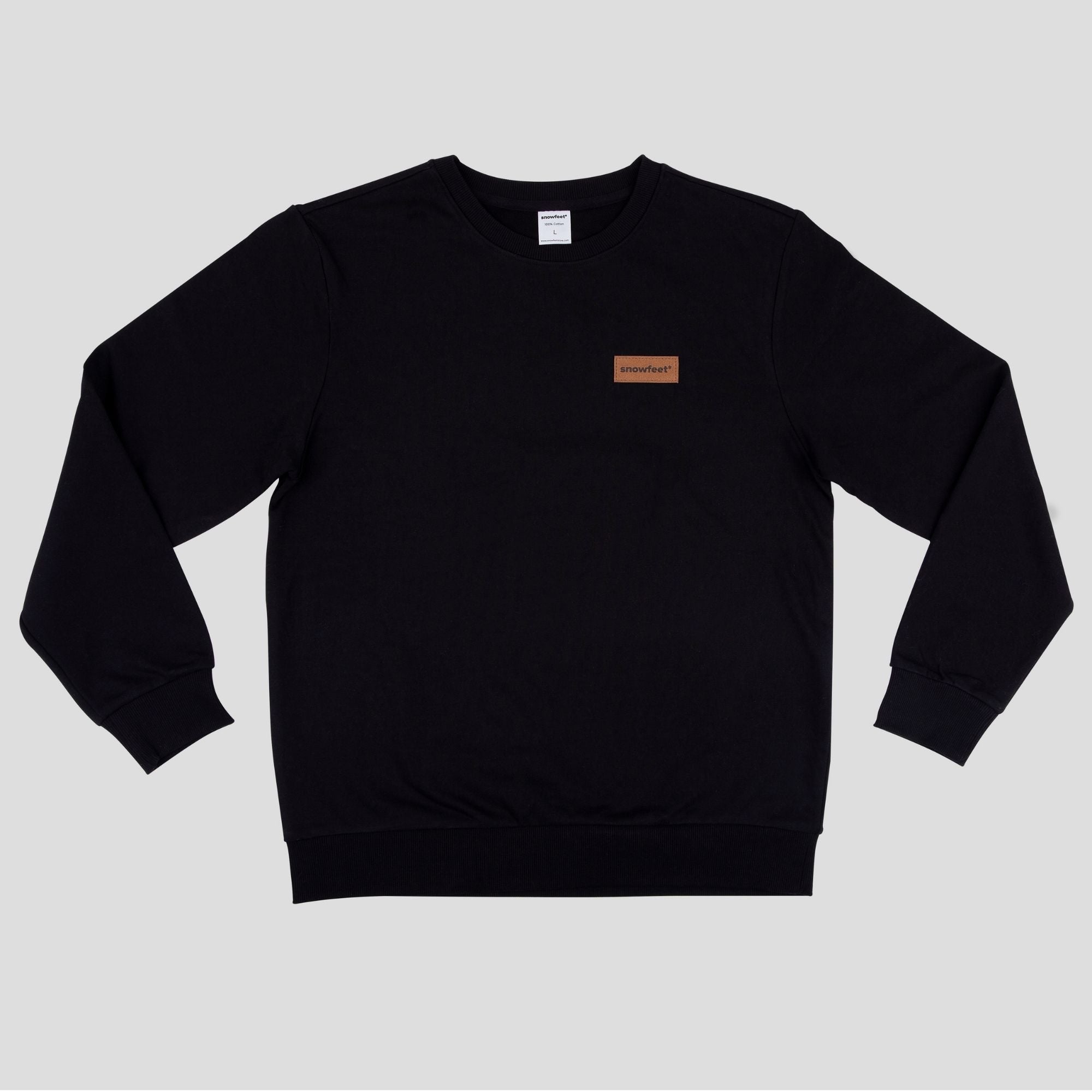 Long Sleeve Snowfeet Logo Jumper | Hoodie Black