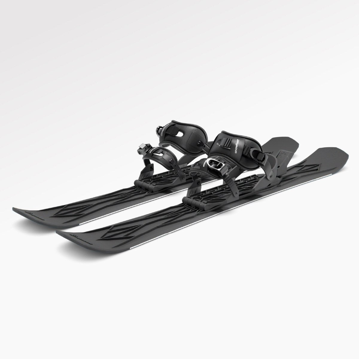 Skiblades Snowfeet Walkski short backcountry touring skis for hiking and skiing, Climbing skins included, Fiberglass-reinforced polyamide.