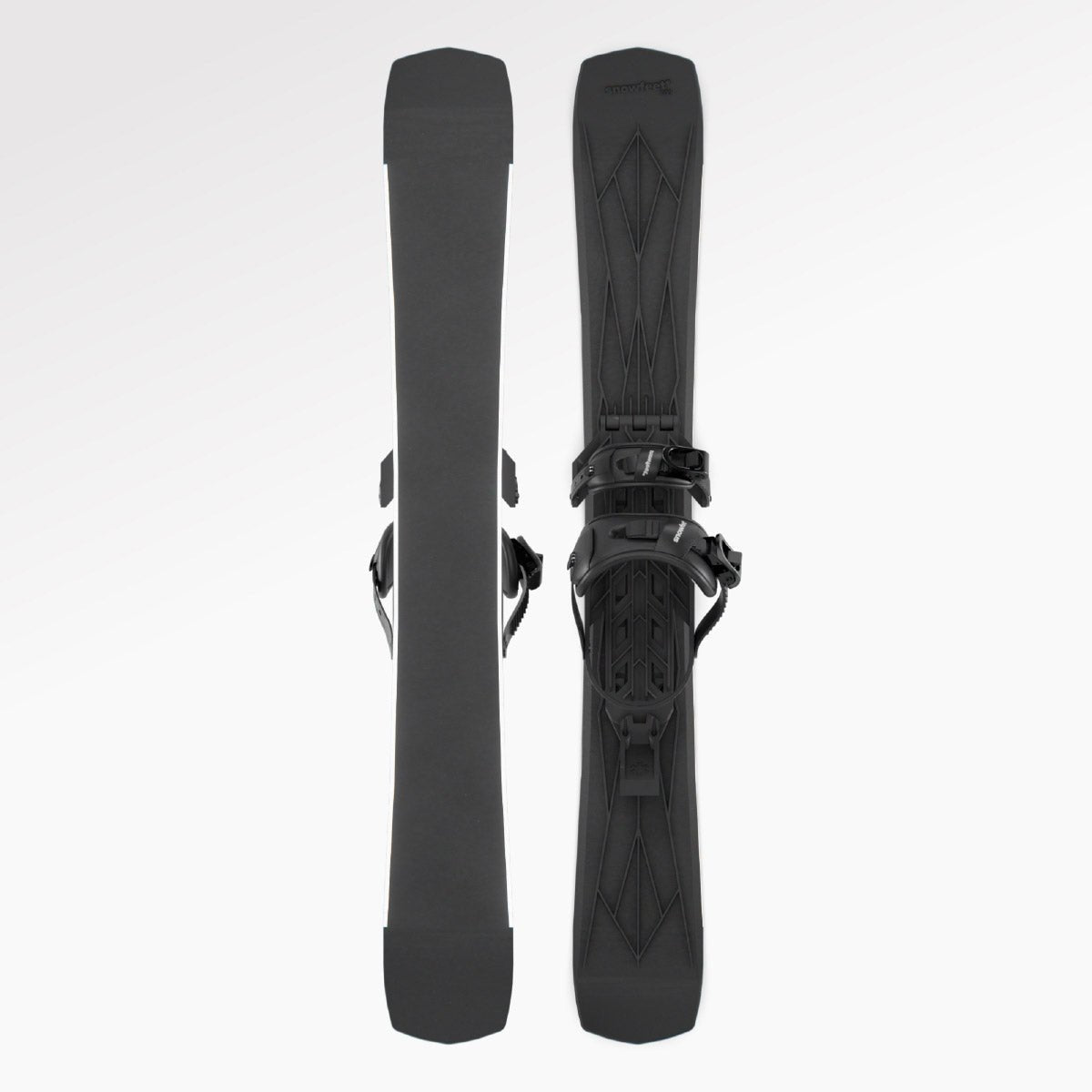 Skiblades Snowfeet Walkski short backcountry touring skis for hiking and skiing, Climbing skins included, Fiberglass-reinforced polyamide.