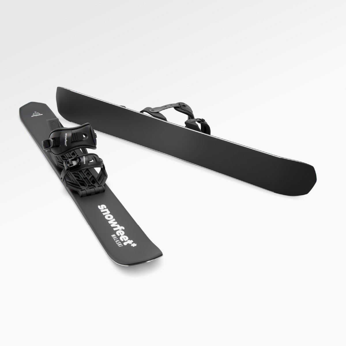 Skiblades Snowfeet Walkski short backcountry touring skis for hiking and skiing, Climbing skins included, wood core.