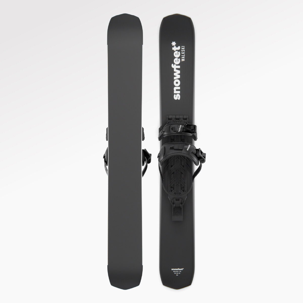 Skiblades Snowfeet Walkski short backcountry touring skis for hiking and skiing, Climbing skins included, wood core.