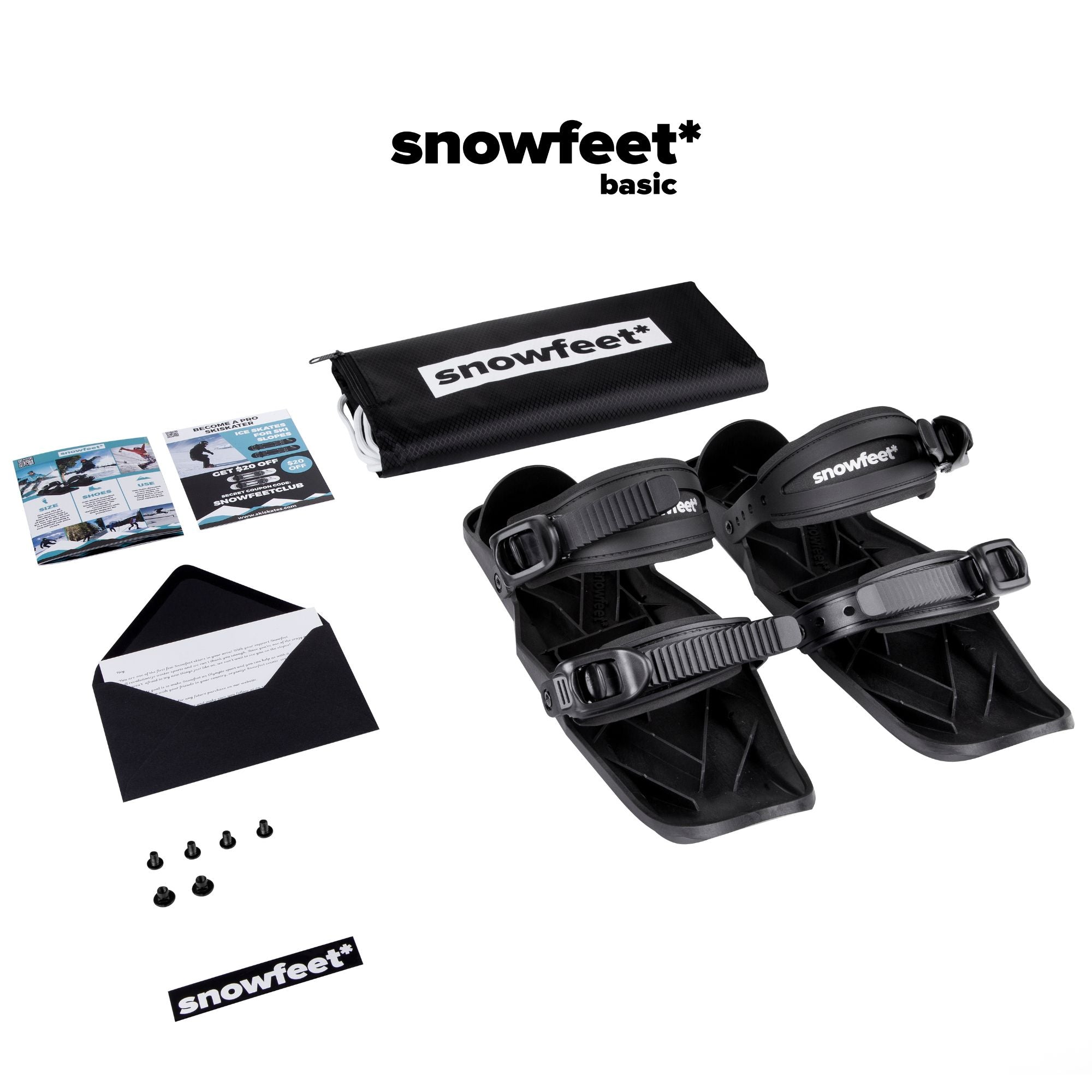 snowfeet skiskates mini ski short ski skates for snow snowskates