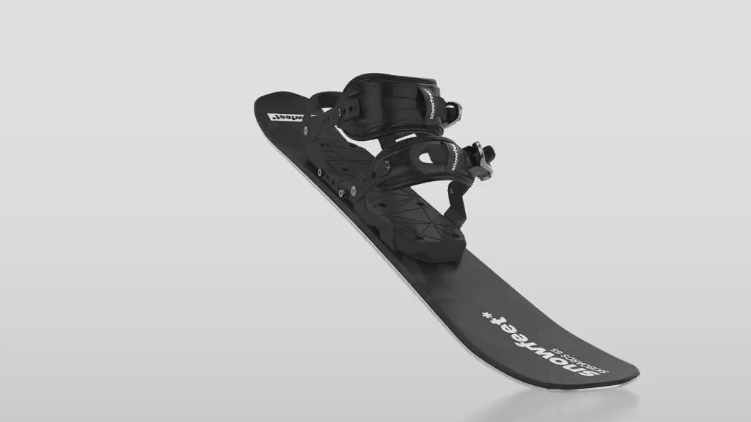 Skiblades snowfeet 99cm snowboard binding animation
