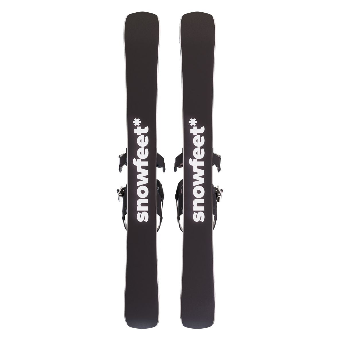 skiboards snowblades short ski 99 snowfeet mini little ski skiblades for snowboard with snowboard boot bindings mountain black