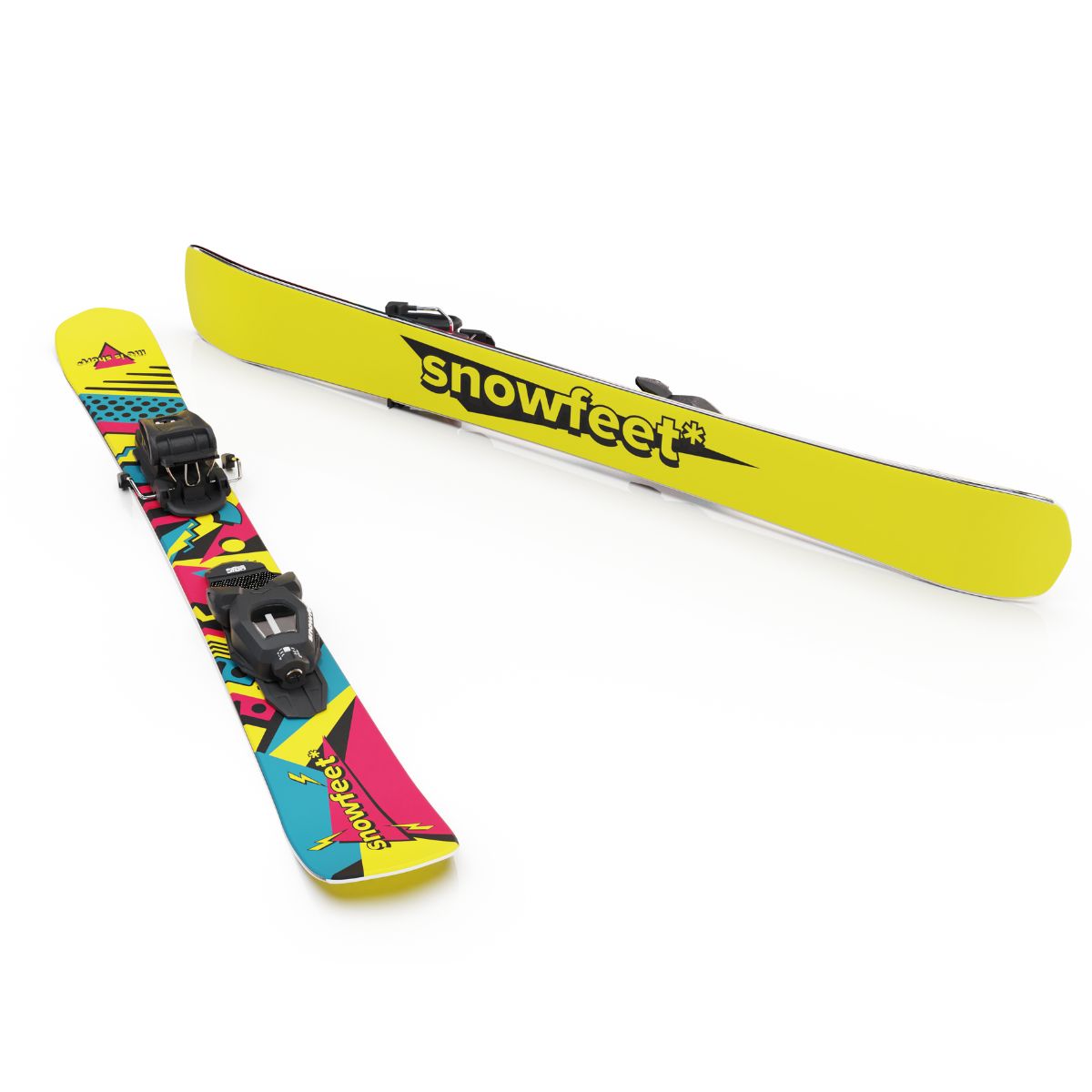 skiboards snowblades short ski 99 snowfeet mini little ski skiblades for ski with pro ski boot bindings retro