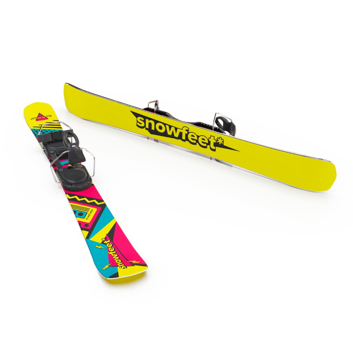 skiboards snowblades short ski 99 snowfeet mini little ski skiblades for ski with ski boot bindings retro