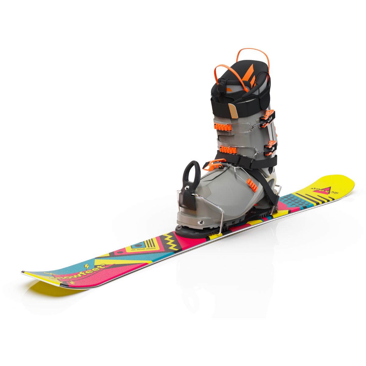 skiboards snowblades short ski 99 snowfeet mini little ski skiblades for ski with ski boot bindings retro