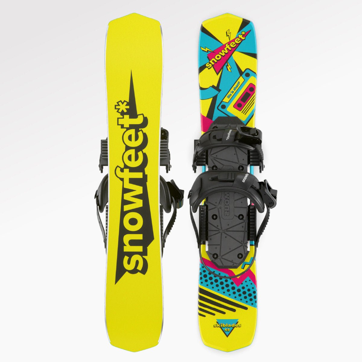 Snowfeet* Skiblades | 65 CM | Skiboards Snowblades Short Mini Skis